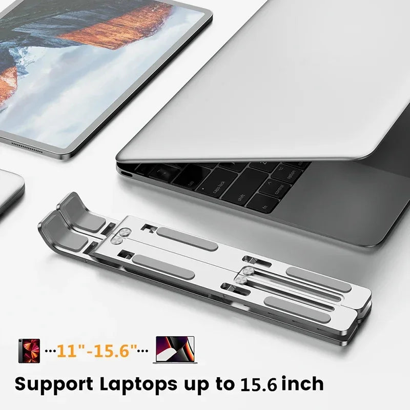 Aluminum Alloy Laptop Holder Non-slip Holder adjustable portable laptop table stand for Notebook Computer Bracket Lifting